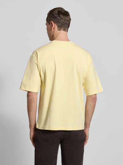 Jake*s Studio Men Relaxed fit T-shirt van puur katoen Pastelgeel - 5