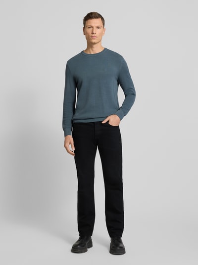 Marc O'Polo Regular Fit Pullover aus reiner Baumwolle Petrol 1