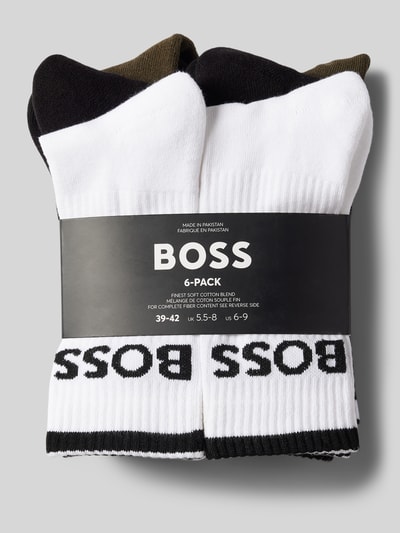 BOSS Socken mit Label-Print im 6er-Pack Oliv 3