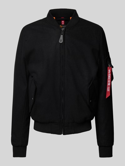 Alpha Industries Sweatjack met labeldetail Zwart - 2