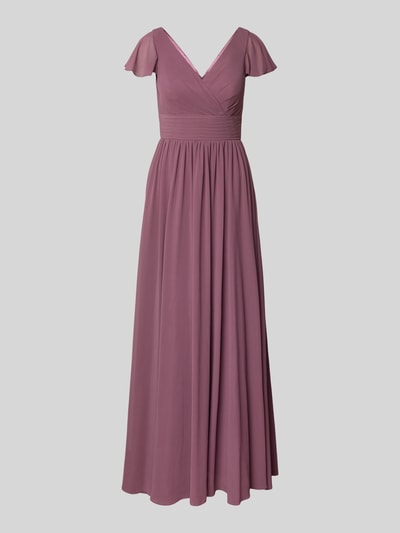 Mascara Avondjurk met V-hals Oudroze - 2