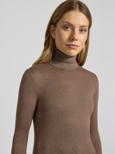 Lauren Ralph Lauren Gebreide pullover met zijde, model 'ZOE' Taupe - 3