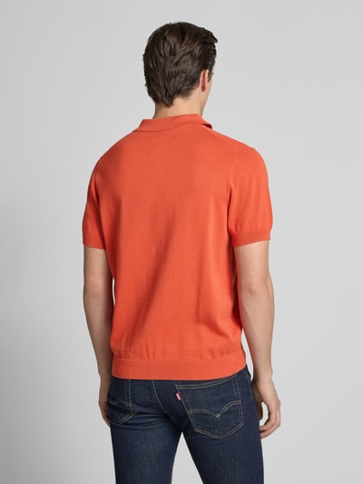 Christian Berg Men Koszulka polo z detalem z logo Miedziany 5