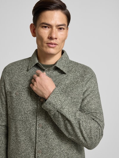 MAERZ Muenchen Overhemdjack met drukknoopsluiting Middengrijs - 3