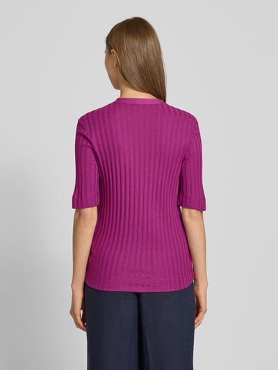 Marc O'Polo Kardigan o kroju slim fit z mieszanki modalu i bawełny Fuksjowy 5