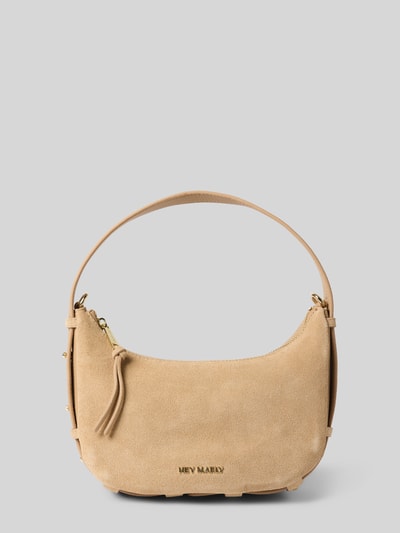 Hey Marly Lederhandtasche mit Label-Applikation Modell 'Lifetime Sister' Sand 2