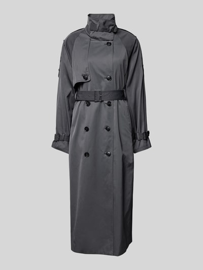 Gestuz Trenchcoat met opstaande kraag, model 'Sally' Middengrijs - 2