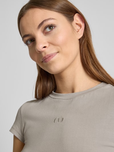 LeGer by Lena Gercke LeGer Studio Kollektion - T-Shirt mit Label-Stitching Hellgrau 3