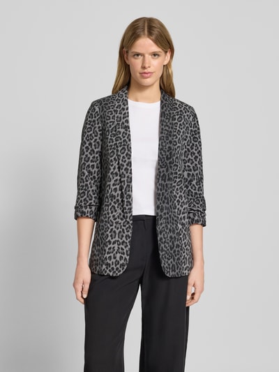 Pieces Regular Fit Blazer mit 3/4-Arm Modell 'BOSELLA' Dunkelgrau 4