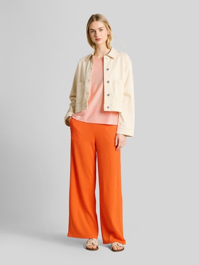Tom Tailor Denim Relaxed Fit T-Shirt mit Rundhals Ausschnitt Apricot 1