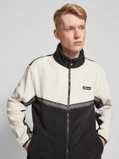 Ellesse Fleecejack met labelpatch, model 'ATLIN' Zwart - 3