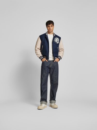 Billionaire Boys Club College-Jacke mit Druckknopfleiste Marine 1