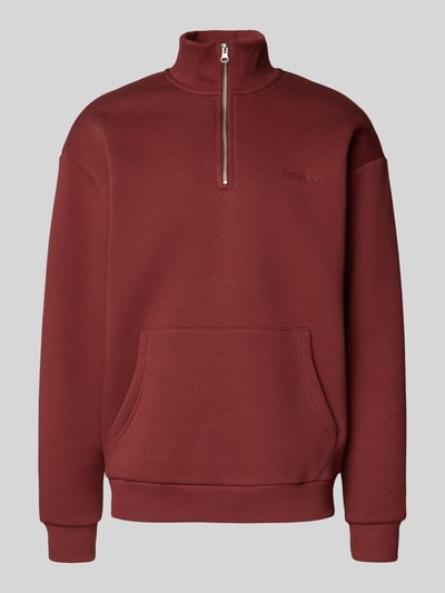 REVIEW Sweatshirt met opstaande kraag en ritssluiting Roestrood - 2