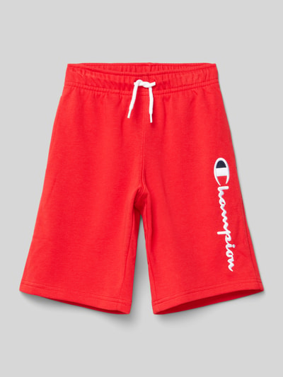 CHAMPION Sweatshorts met logostitching Rood - 1