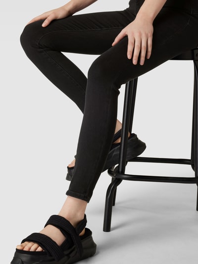 Only Skinny fit jeans met labelpatch, model 'POWER' Zwart - 3