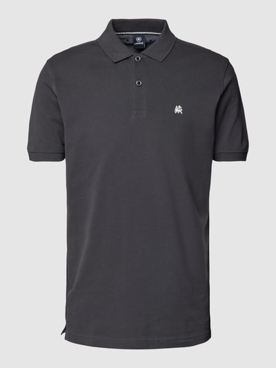 Lerros Poloshirt mit Label-Stitching Stein 2