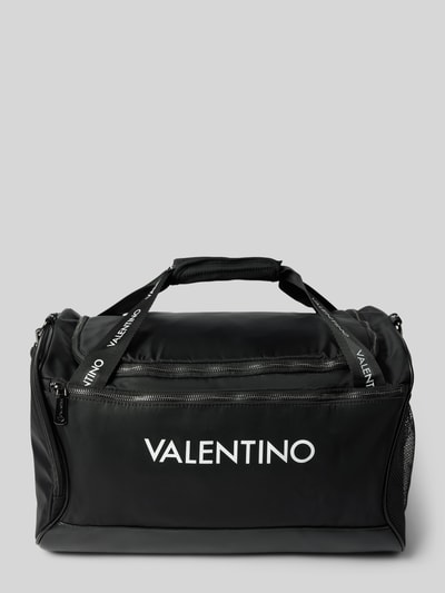 VALENTINO BAGS Torba weekendowa z nadrukiem z logo Czarny 1