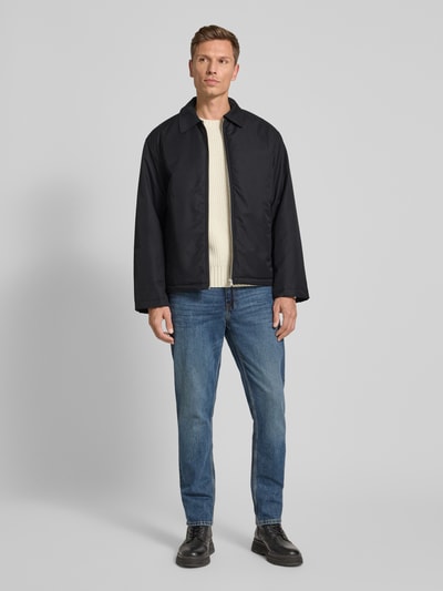 SELECTED HOMME Relaxed fit blouson van katoenmix, model 'CEDRIC' Zwart - 1