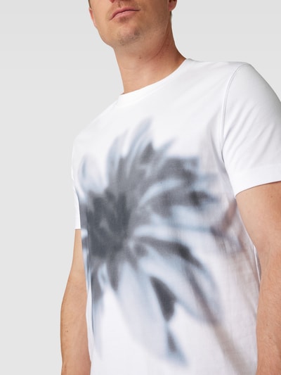 Esprit Collection T-Shirt mit Motiv-Print Modell 'Pima' Weiss 3