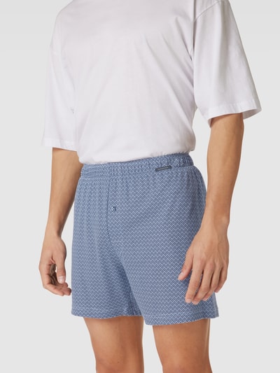 Schiesser Boxershorts mit Label-Detail Modell 'INTERLOCK' Blau 3