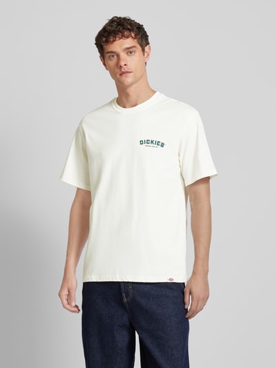 Dickies T-shirt z nadrukiem z logo Złamany biały 4