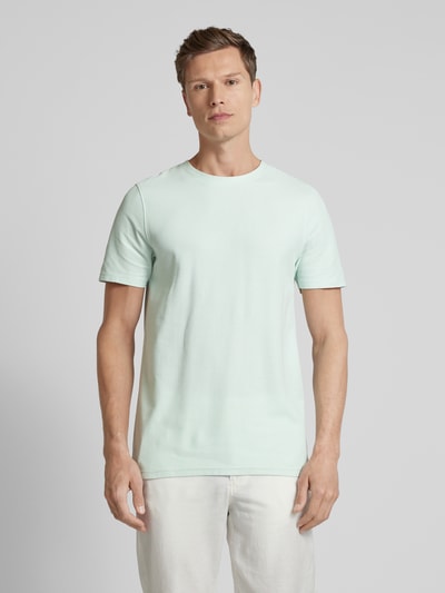 MCNEAL T-shirt met geribde ronde hals Lichtturquoise - 4