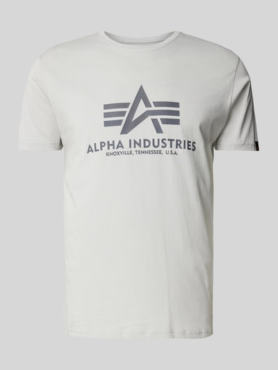 Alpha Industries T-shirt z nadrukiem z logo Jasnoszary 2