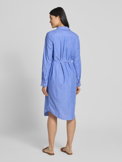 Tommy Hilfiger Oversized Hemdblusenkleid mit Bindegürtel Hellblau 5