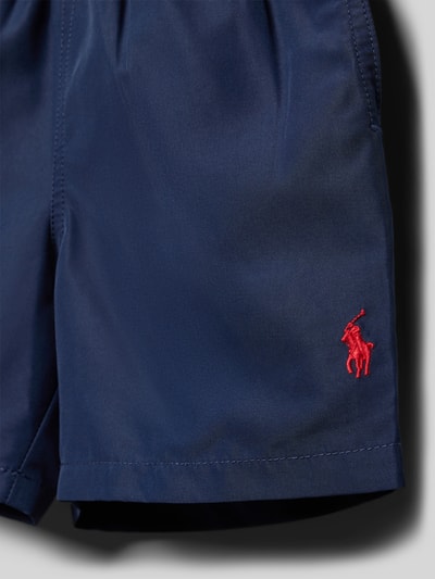 Productfoto, Zwembroek met tunnelkoord van Polo Ralph Lauren Kids, effen kleuren, gestikt logo, mesh-inzet, boord elastisch, zij-steekzakken, achterzak met knoop
