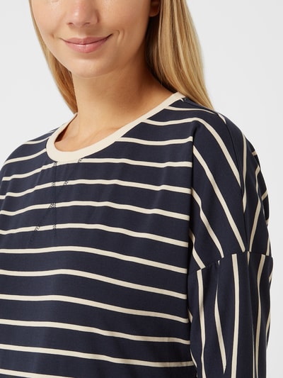 Saint Tropez Shirtjurk met streepmotief, model 'Nukka' Marineblauw - 3