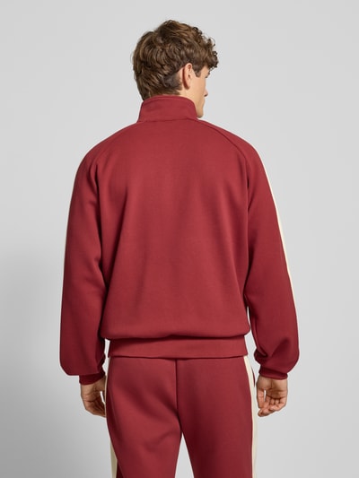 KARL KANI Sweatjack met opstaande kraag en steekzakken Donkerrood - 5