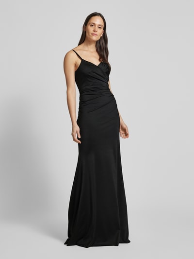 TROYDEN COLLECTION Abendkleid mit seitlicher Raffung Black 1