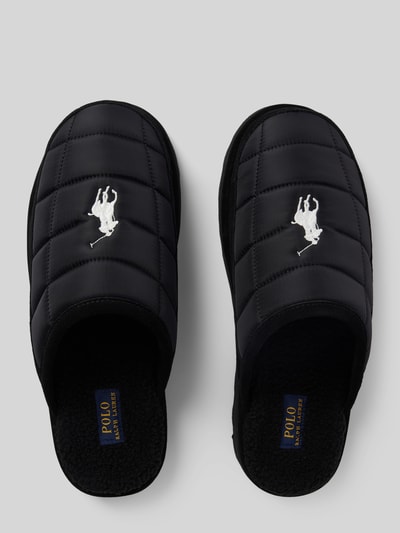 Polo Ralph Lauren Slides mit Logo-Stitching Black 3