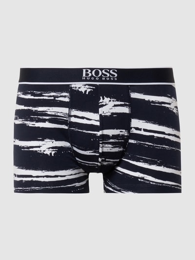 BOSS Trunks mit Allover-Muster und Logo-Bund  Dunkelblau 2