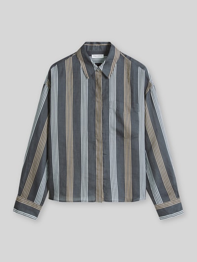 Marc O'Polo Regular Fit Bluse mit Allover-Muster Dunkelgrau 2