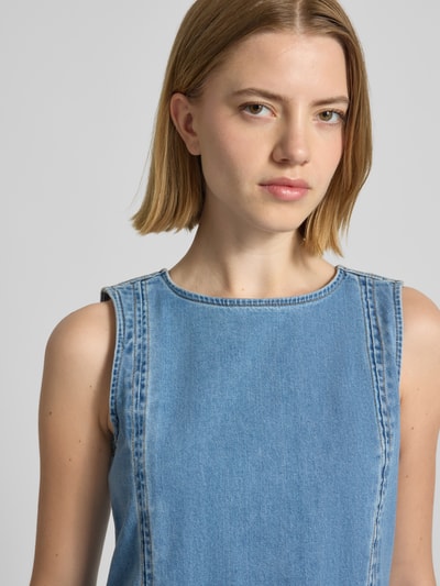 My Essential Wardrobe Top mit U-Boot-Ausschnitt Modell 'Lara' Blau 3