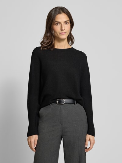 Rich & Royal Glanzende gebreide pullover van wolmix Zwart - 4