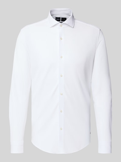 BOSS Slim Fit Businesshemd aus Jersey Weiss 2