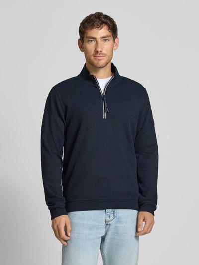 Lerros Sweatshirt met opstaande kraag, model 'SELANIK' Donkerblauw - 4