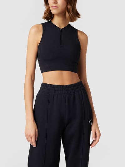 NIKE TRAINING Crop Top mit Label-Print Black 4