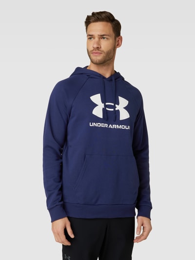 Under Armour Hoodie met labelprint Marineblauw - 4