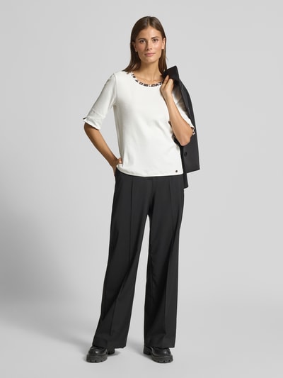 Marc Cain Regular Fit T-Shirt mit Animal-Print Offwhite 1