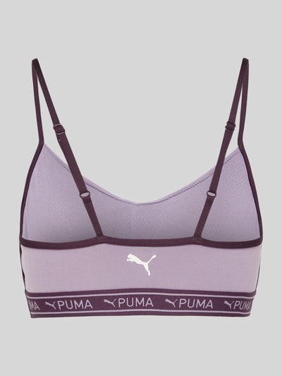 Puma Stanik z elastycznym paskiem z logo model ‘MOVE STRONG’ Śliwkowy 3