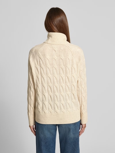 Tommy Hilfiger Golf o kroju relaxed fit z czystej wełny Piaskowy 5