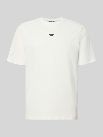 Produktfoto, T-Shirt mit Label-Detail von Antony Morato aus bawełny, krój regular fit, okrągły ściągacz, długość tyłu w rozmiarze M 72 cm