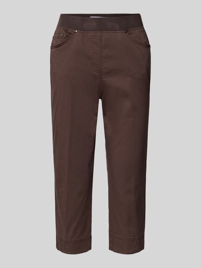 Raphaela By Brax Spodnie capri o kroju slim fit z mieszanki bawełny Jasnobrązowy 2