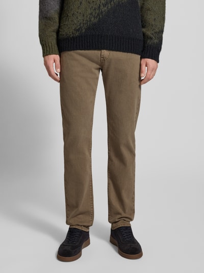 Levi's® tapered fit jeans van katoenmix model '502®' Middenbruin - 4