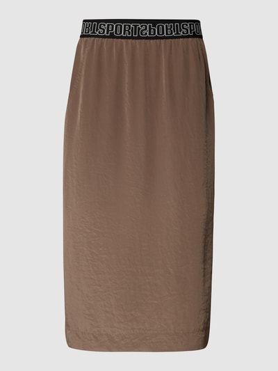 Marc Cain Midirok met logo in band Olijfgroen - 2