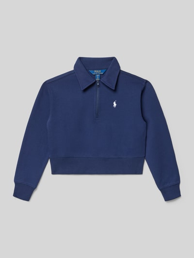 Produktfoto, Regular Fit Sweatshirt aus katoenmix van Polo Ralph Lauren Teens, look: effen, logodetail, polokraag, lange mouw, mouwboord, rompzoom, sweat, katoenmix