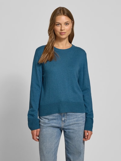 Tom Tailor Regular fit gebreide pullover van een mix van katoen en kasjmier
 Petrol gemêleerd - 4